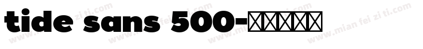 tide sans 500字体转换